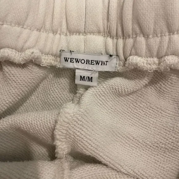 WeWoreWhat Ivory Sweatpants with drawstring Size Medium! - Picture 3 of 4